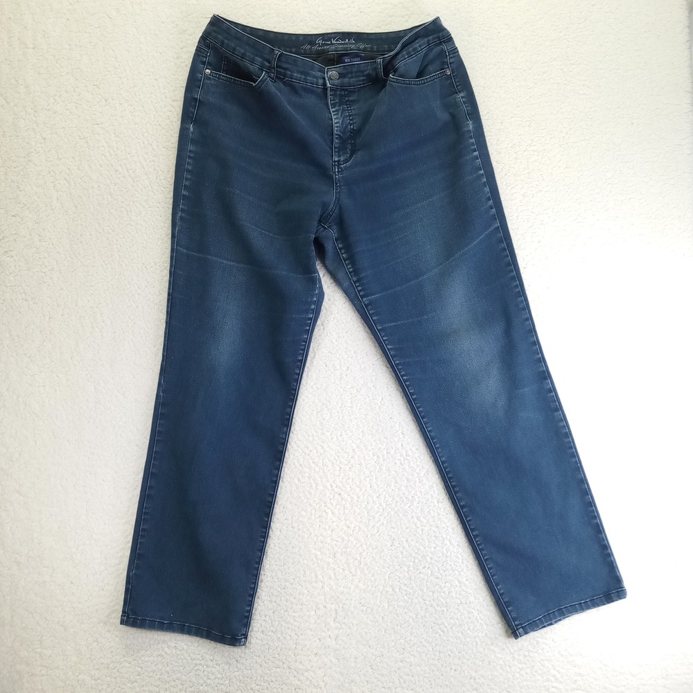 Gloria Vanderbilt All-Around Slimming Effect Dark Wash Straight Leg Jeans 14